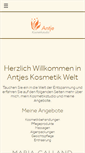 Mobile Screenshot of kosmetikstudio-antje.de